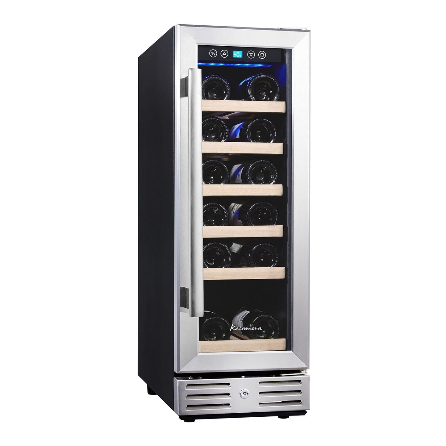 18 Bottle Single Zone Freestanding Wine Refrigerator Wine Cooler Touch Control