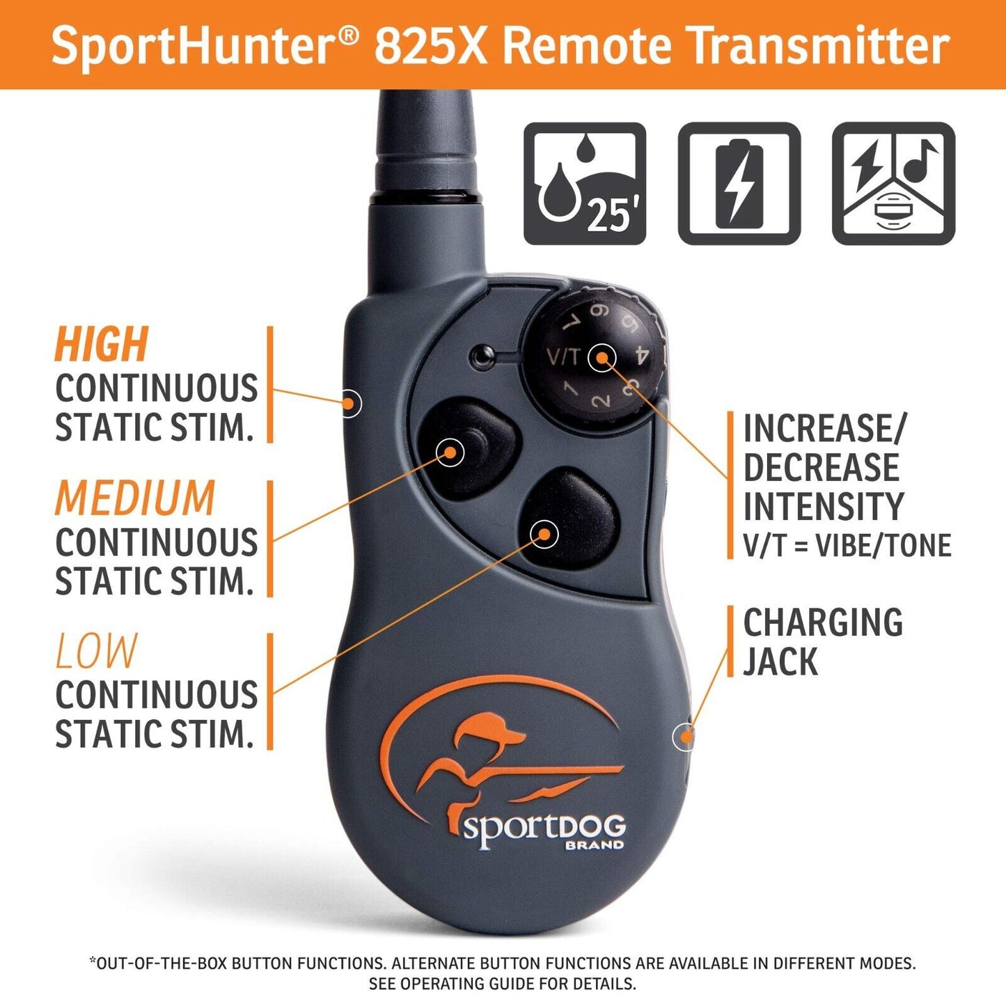 SportHunter 825X Remote Trainer Rechargeable Dog Training Collar  Shock Vibrate