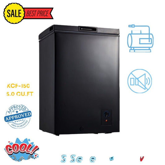 Kalamera KCF-150 5.0 cu.ft Compact Deep Freezer Freestanding for Home/Apart