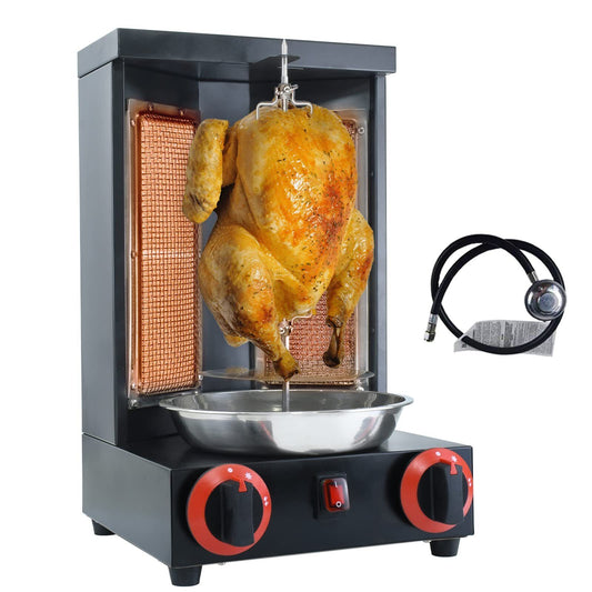 BNDHKR Homemade Chicken Shawarma Machine Countertop Rotisserie Grill Kebab Ve...