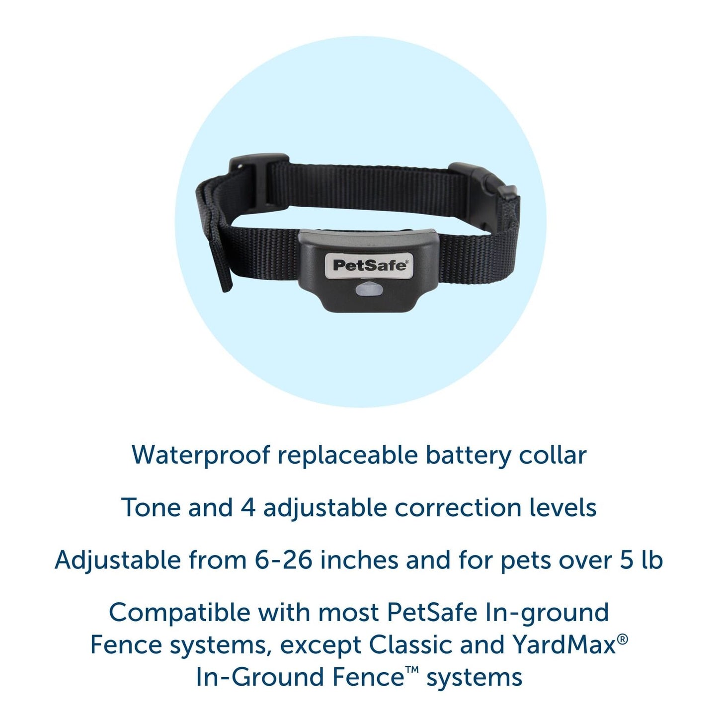 PetSafe Rechargeable In-Ground Pet Fence Receiver Collar for Cats and Dogs Wa...