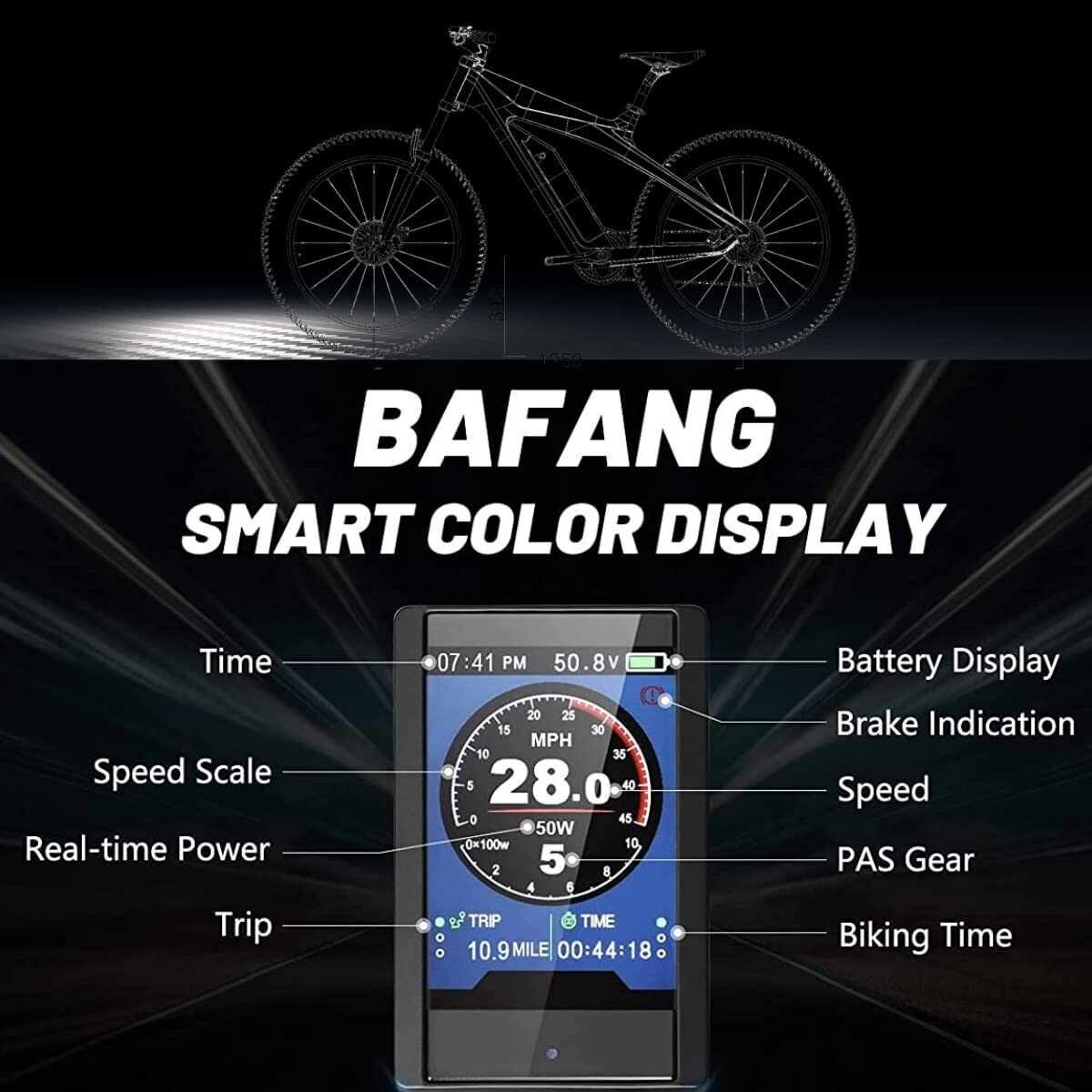 Electric Bikes Carbon Fiber EBike for Adults 750W 25MPH, 48V/13Ah Removable Batt