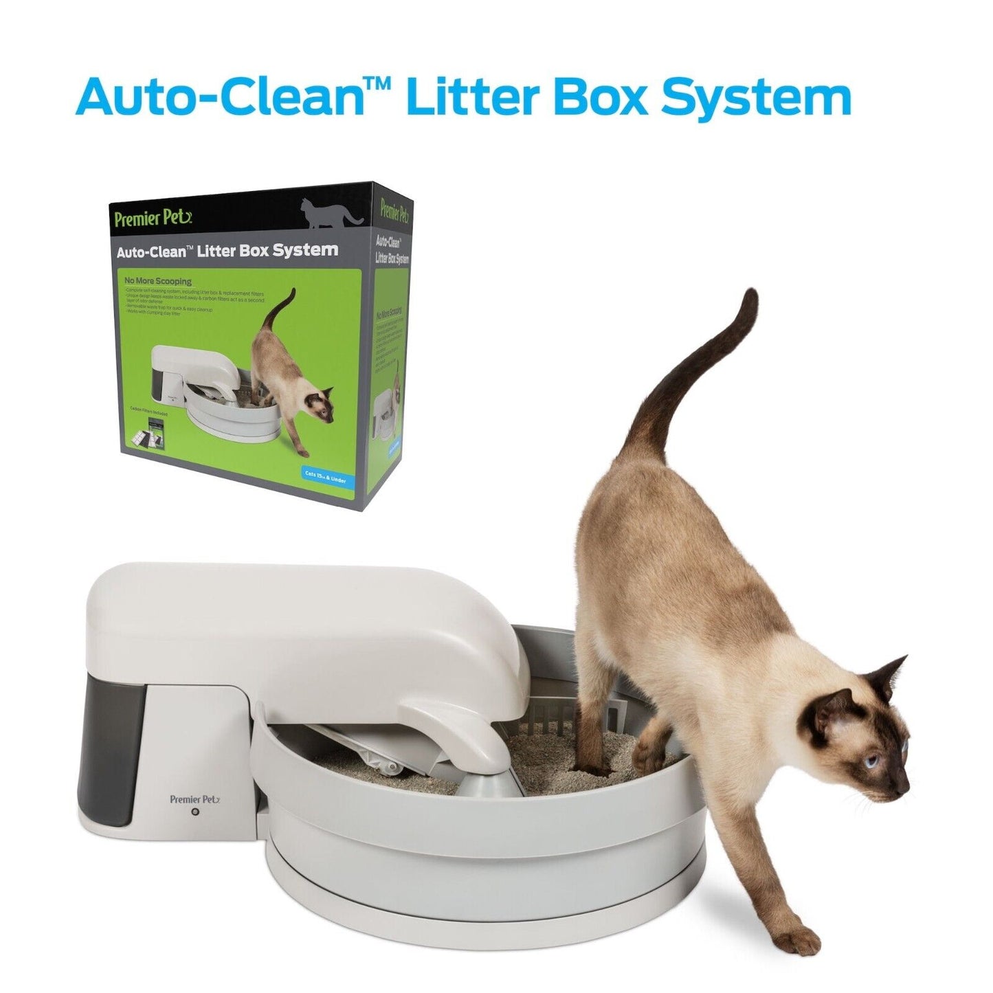 Auto-Clean Litter Box System: Self-Cleaning Litter System, No More Scooping, Aut