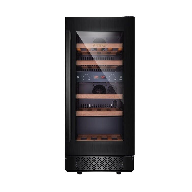 Vinocave 14.9'' width 23 Bottle Dual Zone Freestanding/Built-In Wine Refrigerato