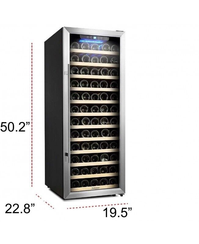 Kalamera 7.1 Cu.Ft 80 Bottle Freestanding Compressor Wine Cooler