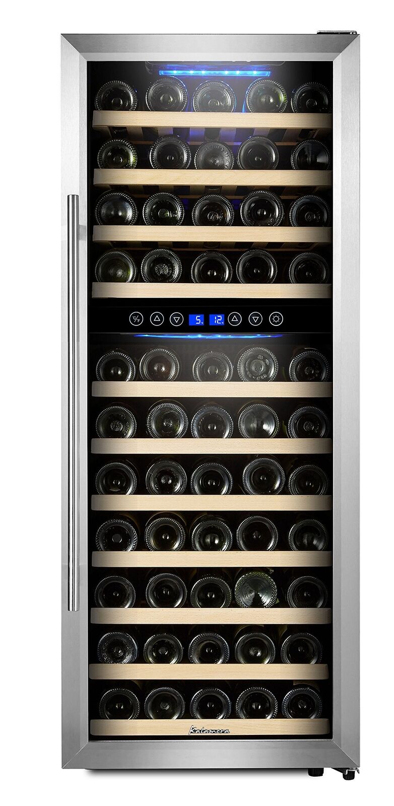 Kalamera 73 Bottle Compressor Wine Cooler Dual Zone with Touch Control