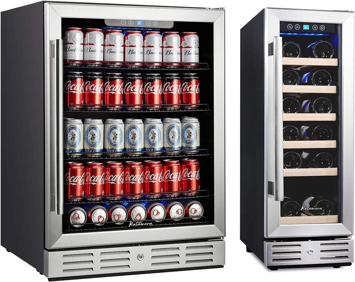 Kalamera 18 Bottle Wine Cooler & 154 Cans Beverage Cooler