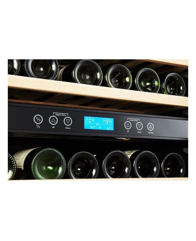 24 in built in 46 bottle dual zone wine cooler refrigerator