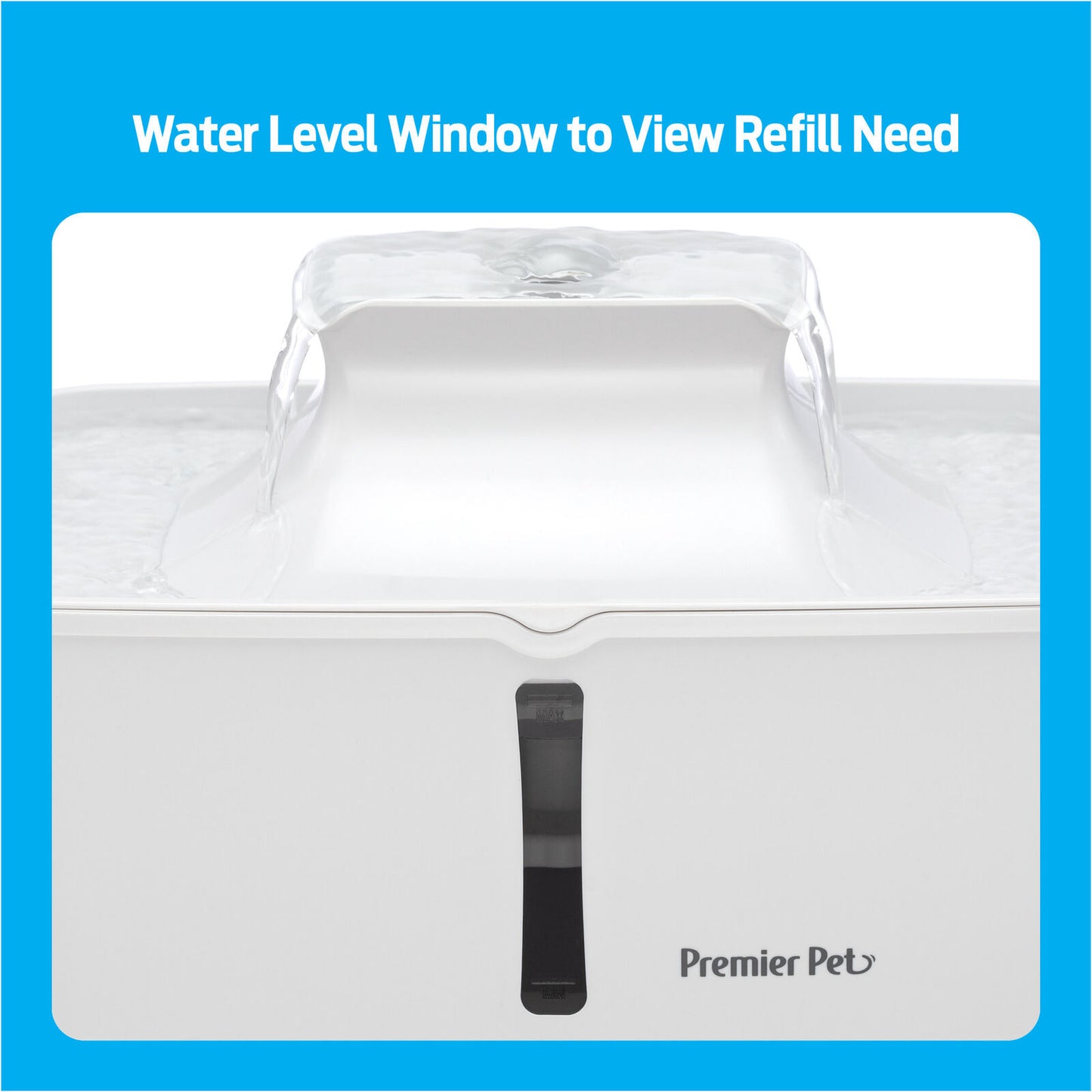 Premier Pet 128 oz. Pet Fountain- Automatic water fountain for dogs cats & mu...